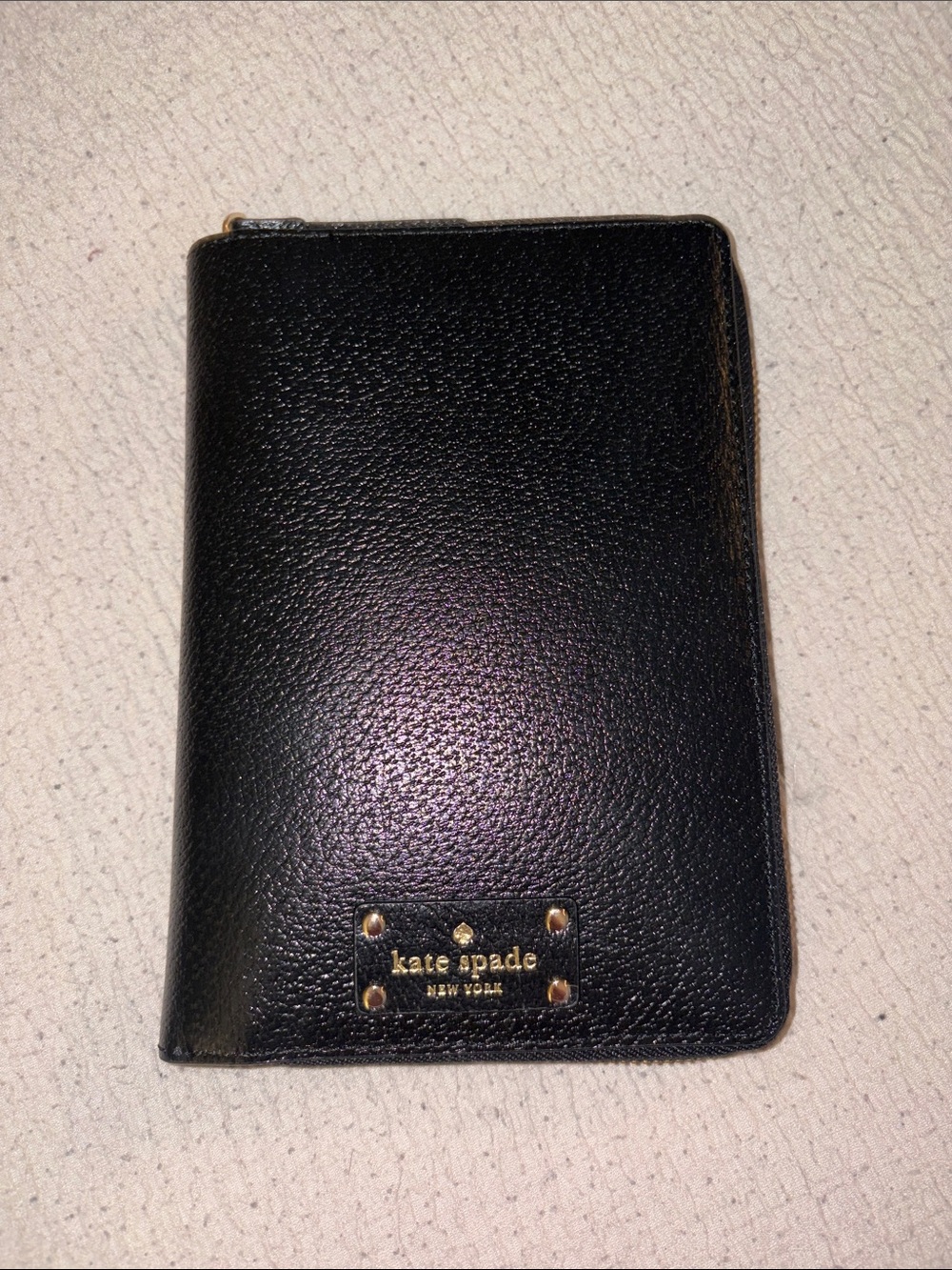 kate spade Black Leather Zip Around Agenda Journal NWOT - Picture 10 of 11